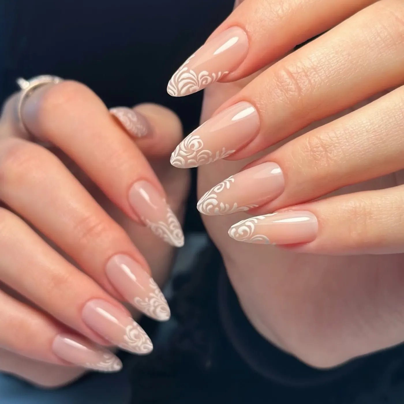 Lace Veil — nail art at Luxx Nail Bar Georgetown TX 78633